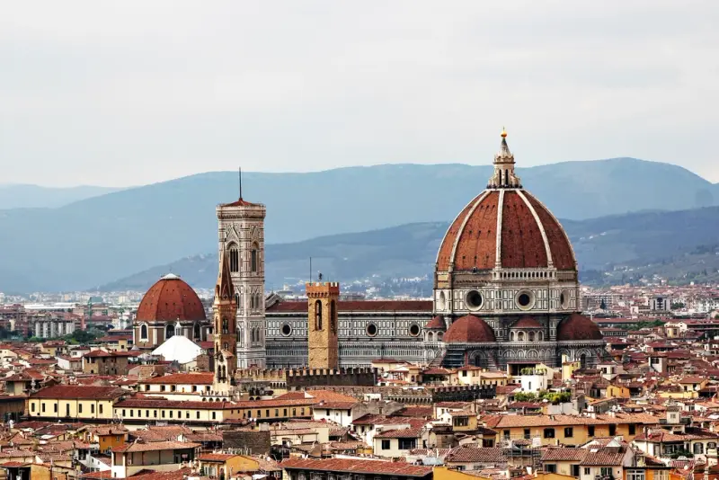 Florence cathedral dome above the city