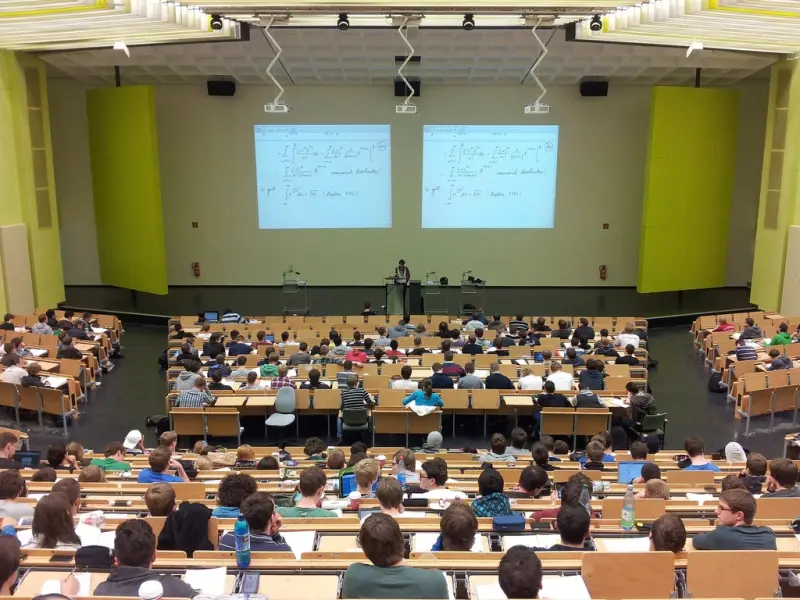 Students in a lecture hall