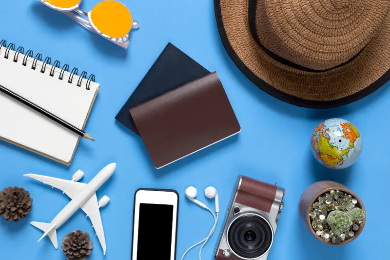 Passport and travel items
